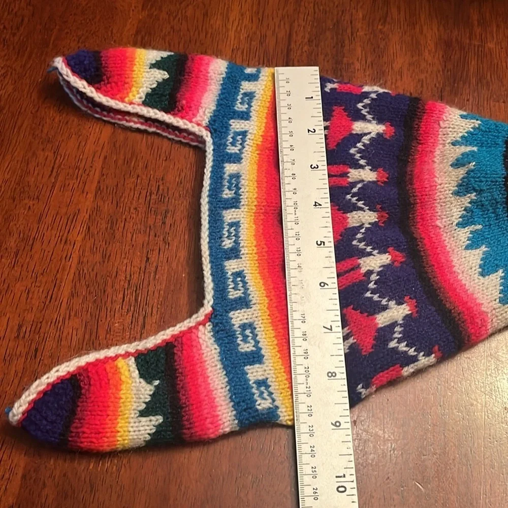 Handmade knit hat toboggan child's OS